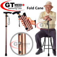 Adjustable Height Medical Foldable Flexible Cane Walker Crutch Aid Mobility Stick Tongkat Lipat Oran