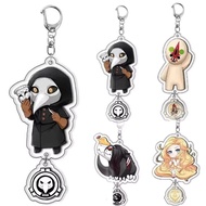 SCP Foundation Mica Acrylic keychain printed with SCP-049 SCP-173 SCP-682 SCP-166 cute chibi decorat