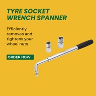 17/19 21/23  Tyre Socket Wrench Wheel Spanner DIY Car Tire Tool KIt Sepana Soket Roda Tayar