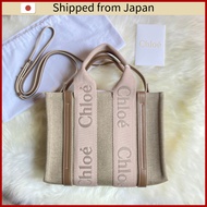Chloe Bag Chloé Small Woody Tote Linen Blushy Beige New with tags CHC23AS397L1726Y