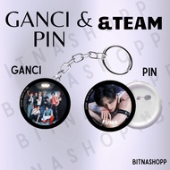 GANTUNGAN KEYCHAIN & PHOTO PIN GAZE 58 MM KEYCHAIN KPOP UNOFFICIAL ANNA ELLA GAWON NARIN SOOIN
