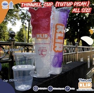 Puding cup 150ml + tutup / tempat puding gelas bening / sauce saus puding cup tempat saos kap slime 