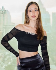 Soeurbkk - Claire Black Top (เฉพาะเสื้อสีดำ ใส่แขนได้ 2 แบบ) "Instock"