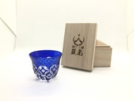 江戶切子清酒杯・七寶花 | 日本職人傳統手磨玻璃工藝