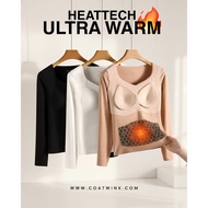 COATWINK ️HEATTECH Shirt Built-In Bra HEATTECH ULTRA WARM Winter Long Johns
