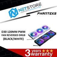 PHANTEKS D30 120MM PWM FAN REVERSED DRGB (BLACK/WHITE)