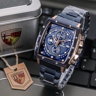 Jam Tangan Pria LEOPARD 8829 Original Analog Chrono Aktif Rantai Steinless Anti Air