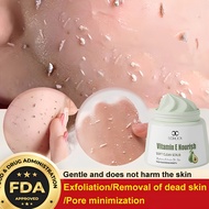 Avocado Extract Body Scrub with Whitening, Moisturizing, and Exfoliation in an Ice Cream Texture