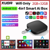 Wireless Carplay Ai Box Android14  adapter supports YouTube/Netflix/TikTok