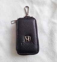 DOMPET KUNCI RESLETING Kulit Mobil Dan Sepeda Motor Logo Honda Toyota Warna Hitam Wallet Gantungan K
