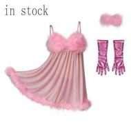 LY （In Stock）Austin Powers Fembot Cosplay Costume Suspender Skirt Gloves Panties   k   y Mini D