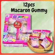 [ BOX ] ALI 12pcs Macaron Gummy Candy Gula-gula Macaron (HALAL Certified) (TF)