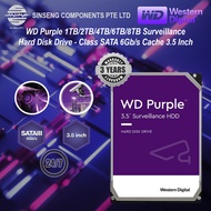 Western Digital WD Purple 1TB/2TB/4TB/6TB/8TB/10TB/12TB/16TB HDD Surveillance LOCAL Hard Disk Drive
