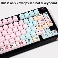 PBT Keycap Cherry Pixel Rabbit Full Five Sided Dye Sublimation Mechanical Keyboard Keycap Adapt To 6