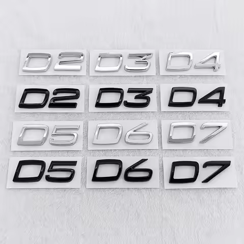 3D Car ABS Rear Trunk Badge Emblem Sticker for Volvo D2 D3 D4 D5 D6 D7 Logo V40 S40 S60 S70 S80 V50 
