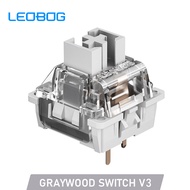 LEOBOG gray wood shaft V3 customized mechanical keyboard shaft DIY accessories hot swappable linear 