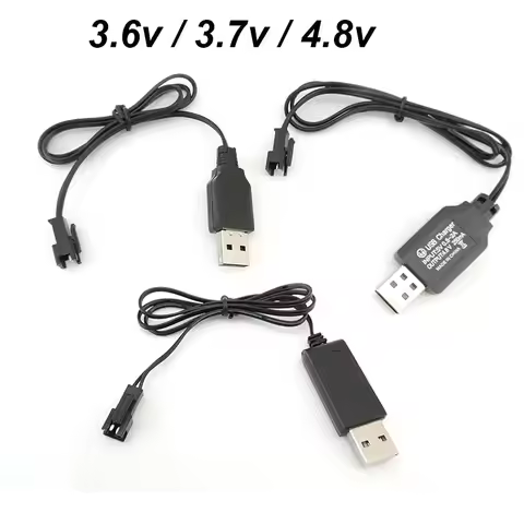 3.6V 3.7V 4.8V 250mA NiMh/NiCd Battery USB Charger Cable SM 2P Forward Plug Remote Control Car USB C