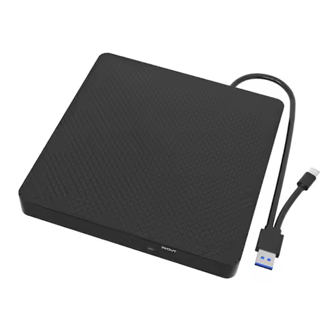 USB Portable DVD Writer External Optical Disk for Laptop, Fast Speed Data Transfer for Desktop Lapto