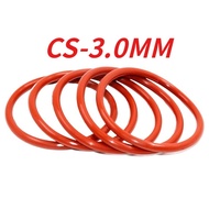 （-XCF）Red silicone O-ring sealing ring CS3mm*OD102-300mm waterproof ring high temperature resistant 