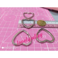 4 pcs Split key Rings keychain clasp heart / love design for keychain D031