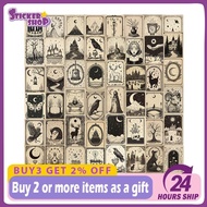50Pcs Cartoon Gothic Tarot Stickers Guitar Notebook Luggage Laptop Decor Waterproof  Sticker