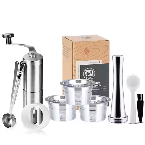 Reusable Coffee Capsule Pods for Three Hearts Cafissimo K FEE Caffitaly Tchibo Coffee Maker Stainles