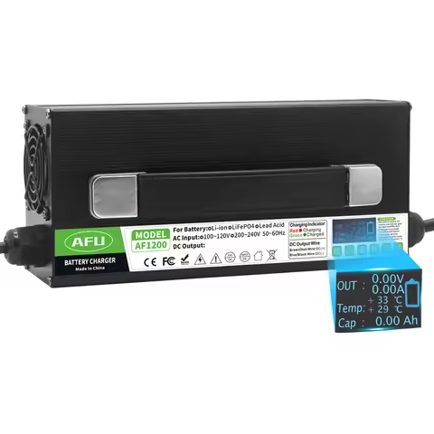 29.2V 30A LiFePO4 Battery Charger Usd For 8S 24V 25.6V LiFePO4 Battery Fast Charger With OLED Displa