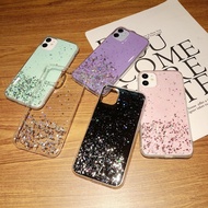 TPU Phone Case OPPO F1 Plus R9 R9S R17 Pro A37 A37F Neo9 A39 A57 A83 Find X2 Soft Cover Shiny Star Sequins Clear Case