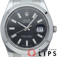 二手勞力士 Datejust II 男士腕錶，型號 116300（隨機），帶保固卡，不銹鋼材質，黑色錶殼，拋光處理，成色極佳