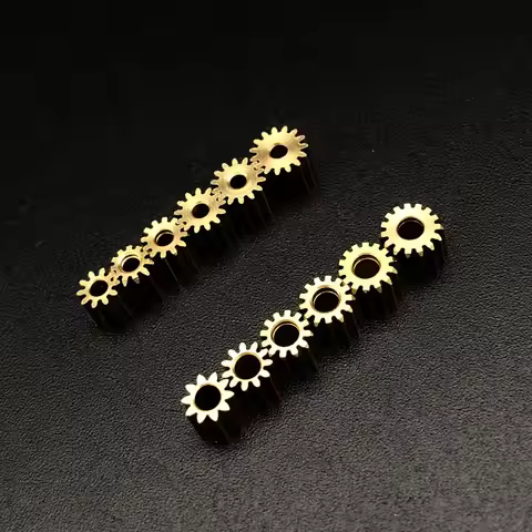 10Pc/Lot 10T 11T 12T 13T 14T 15T 0.3M Brass Gear Spur Pinion Mechanical Bore Hole Aperture 2mm 1.98m