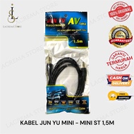 JUNYU AUX CABLE 3.5MM TO 3.5MM 1.5M STEREO | CABLE AUX AUDIO CABLE AUX 1.5 METERS | MINI STEREO TO M