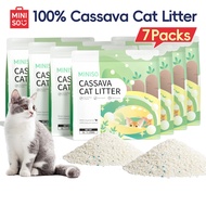 Miniso 7 Bags Cassava Cat Litter 8.75KG Almost Dust-free Anti-stick Pasir Kucing