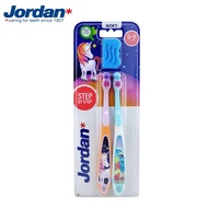 Jordan Kids Step 3 TwinPack Toothbrush W/Gift 6-9 years old (Soft) (Random Color)
