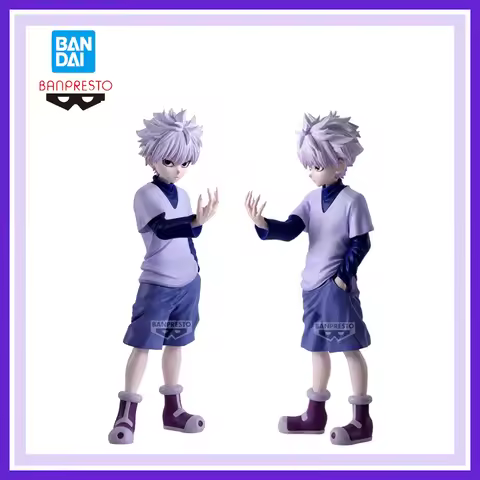 Original Bandai Banpresto Hunter Hunter Grandista Killua Zoldyck Anime Action Figures Model Ornament