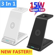 3 in 1 Wireless Charger Stand Fast Charging Docking Station for iPhone 14 13 12 X Pro Max Apple Watch iWatch Airpods Pro