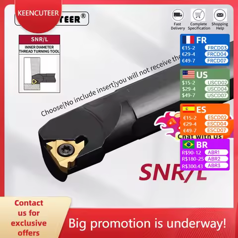 SNR0008K11 SNR/L0010K11 SNR/L0016Q16 SNR0020R22 SNR0025S22 Internal Thread Turning Tool SER SEL Lath
