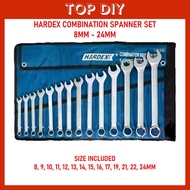 HARDEX Combination Spanner Set 8mm - 24mm Comen And Ring14pcs Spanner Set Spanar Set Spanar