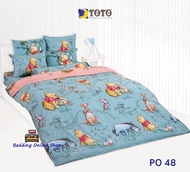 TOTO (PO48) ลายหมีพูคลาสสิค ชุดผ้าปูที่นอน ชุดเครื่องนอน ผ้าห่มนวม  ยี่ห้อโตโตแท้100%