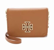 美國 正品 tory burch britten combo 小牛皮駝色金鍊郵差包