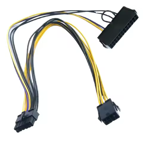 ATX PSU Power Supply Cable 24Pin CPU 8Pin 4+4Pin To 12Pin Connector for HP 1366 Dual X58 Motherboard
