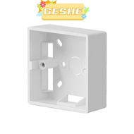 GESH10E Switch Installation Box, PVC White Switch Socket Box, 33/50mm 86 Type External Mounting Box