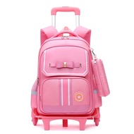 Children School Bags Wheeled Backpack For Girls Boy Trolley Bag With Wheels Student Kids Rolling Backpack Trolley Bag J04