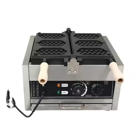 Commercial Waffle Maker 1.4KW Grid Waffle Machine Electric Waffle Maker Three-Slot Flip Waffle Maker