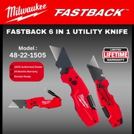 Milwaukee FASTBACK 6 IN 1 Utility Knife / Pisau Lipat / Camping outdoor Knife / Fishing Knife