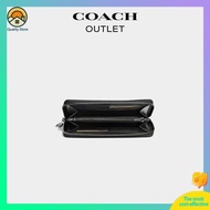 [520 presents] Coach / Coach Outlet Men's Old Flower Canvas Accordion Pleats Wallet Long Black Texture