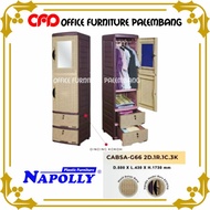lemari pakaian plastik napolly CABSA G66 2D.1R.3K lemari baju cabinet