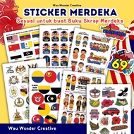 Sticker Merdeka 2026 Sticker Bendera Malaysia Sticker Perdana Menteri Buku Skrap Merdeka Hari Kebang