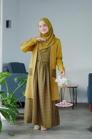 gamis ANDARA Set other KOTAK inner lekbong by zahin set 2in 1 Seasson dan Deera