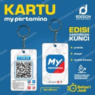 CETAK KARTU BARCODE MY PERTAMINA (MODEL GANTUNGAN KUNCI)