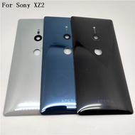 New Glass For Sony Xperia XZ2 H8216 H8266 H8276 H8296 Back Battery Cover Rear Door back case Housing Case With Camera lens